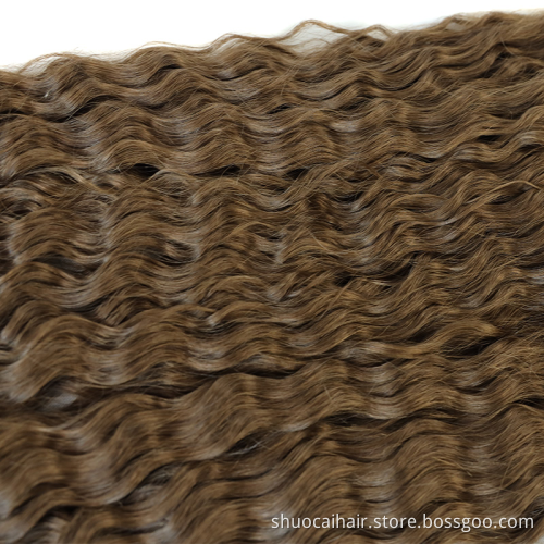 30 Inch Bohemia Crochet Hair Extensions Goddess Synthetic Braiding hair Curly Colored Long Soft Synthetic Hair Extensions
